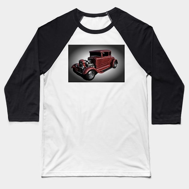 1930 Ford Model A Hot Rod Baseball T-Shirt by JimDeFazioPhotography